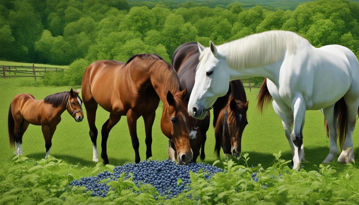 Can horses safely consume blueberries
