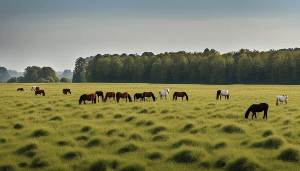 Horse grazing preferences and yield distribution