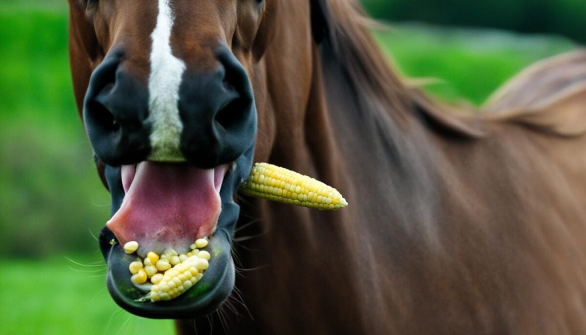 can horses digest corn