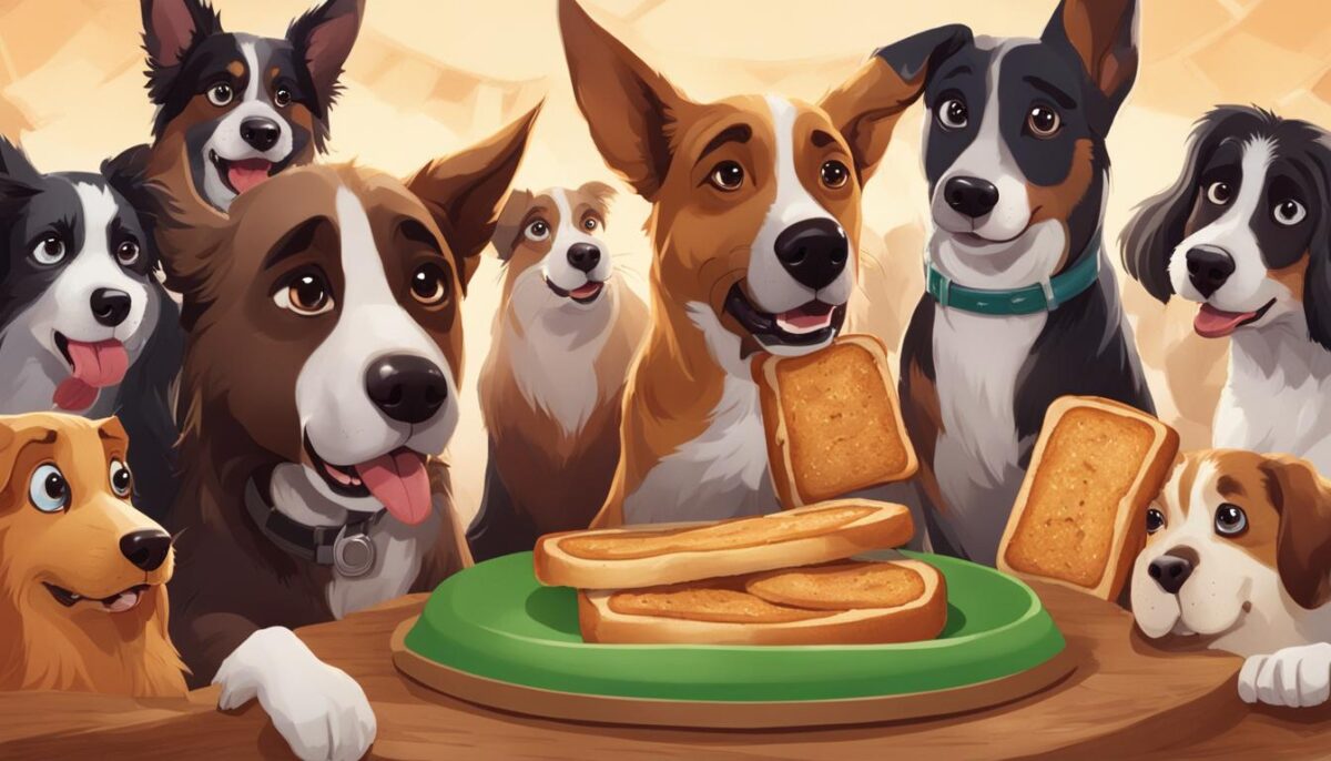 dogs and toast crusts