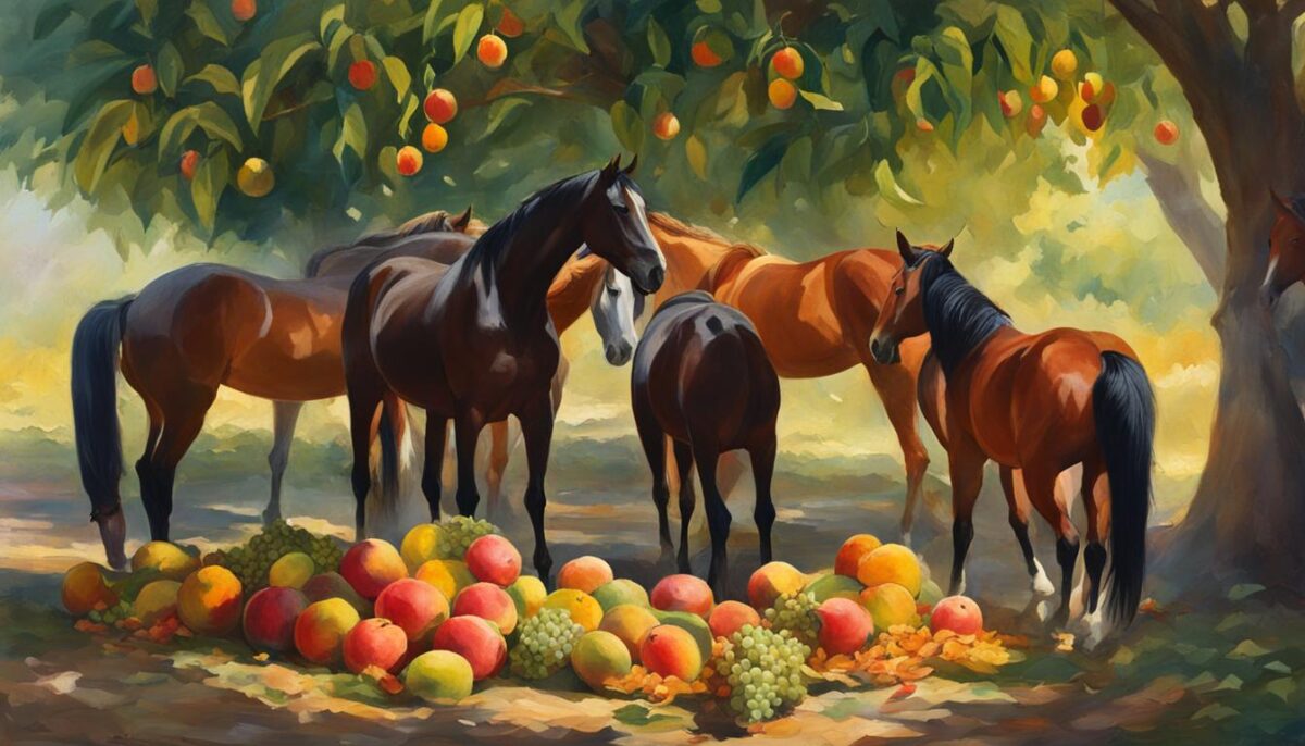 introducing fruits to horses