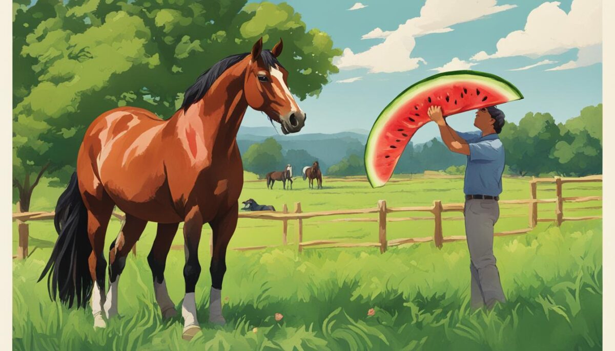 precautions of feeding watermelon to horses