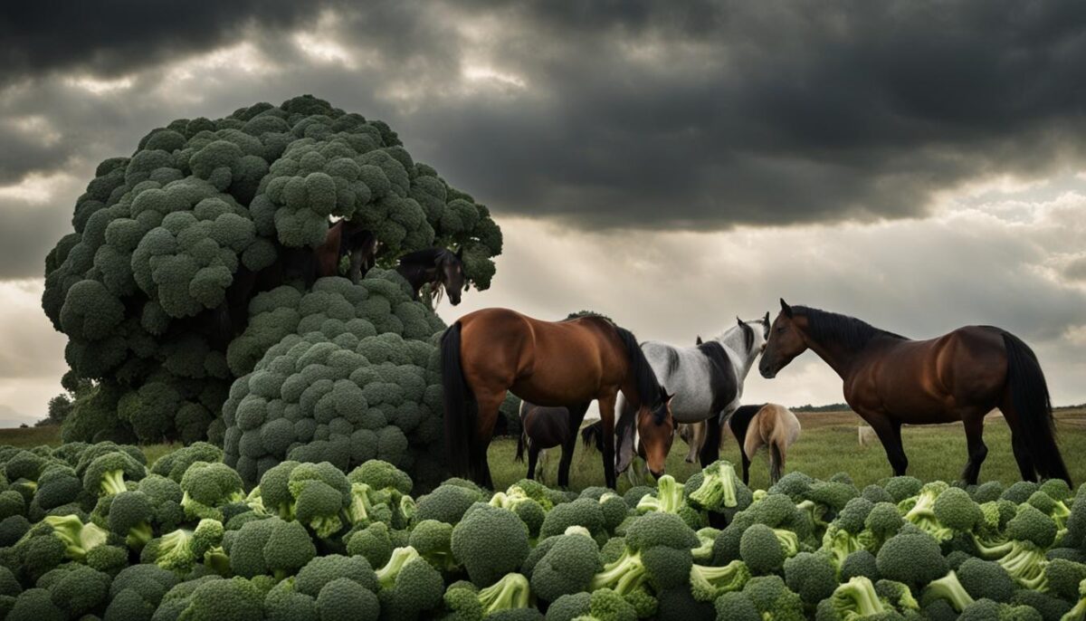 risks of feeding broccoli to horses
