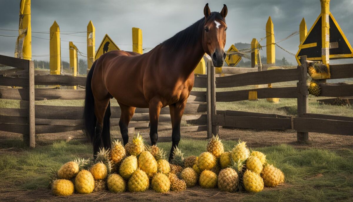risks of feeding pineapple to horses