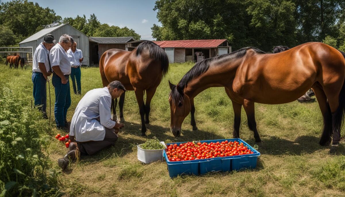 treating horses consuming tomatoes