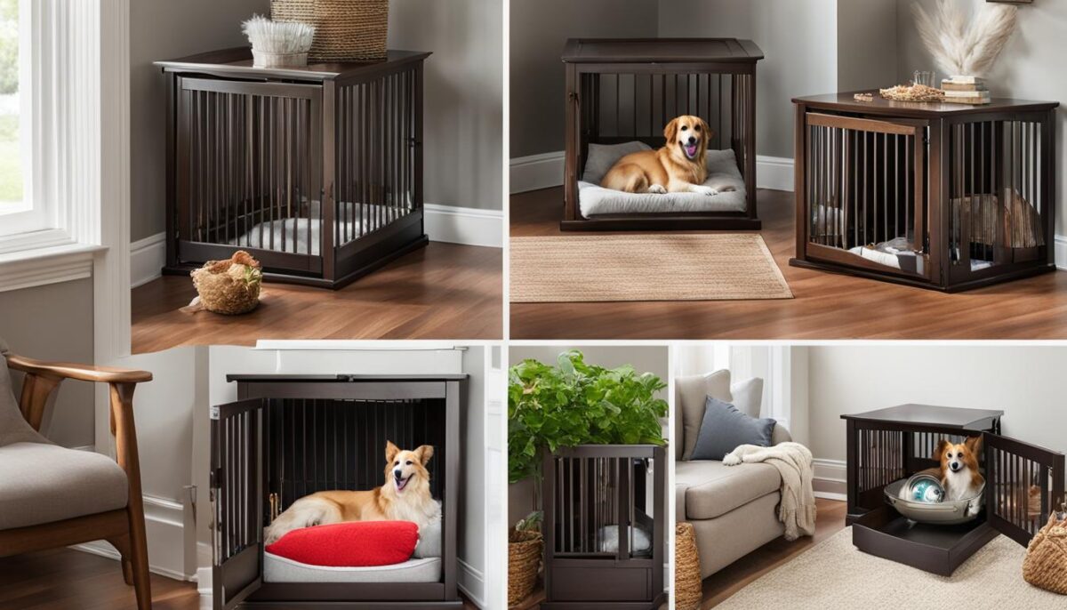 Comfortable dog's crate setup