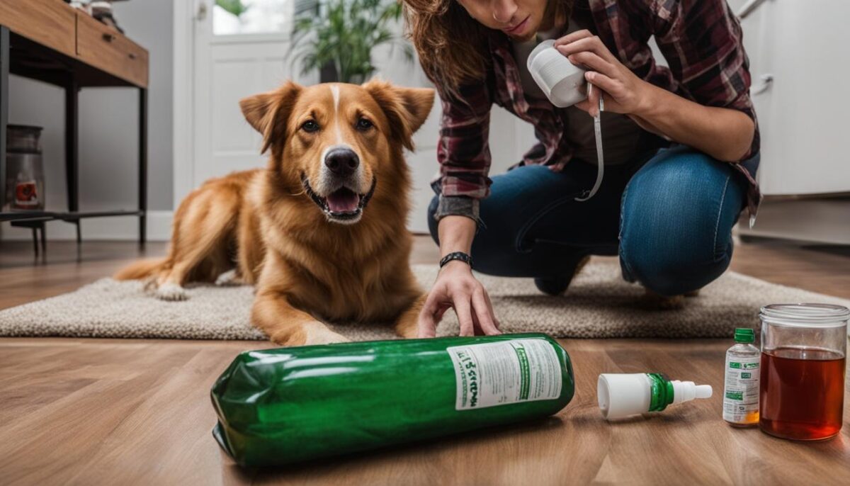 Immediate care for THC poisoning in dogs