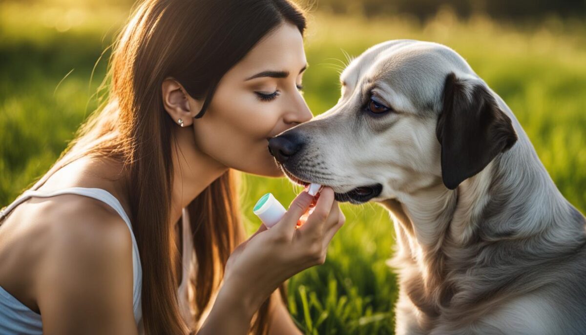 caring for dogs with chapped lips