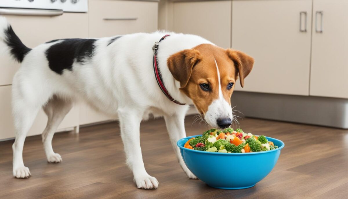 happy dog ready for a healthy meal