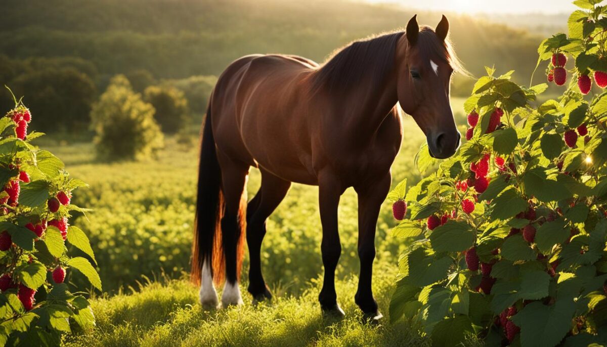 raspberry nutrients benefiting horse health
