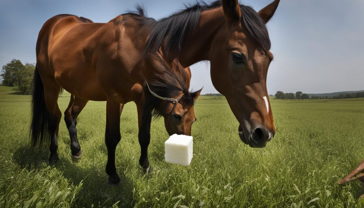 sugar cube as a treat for horses