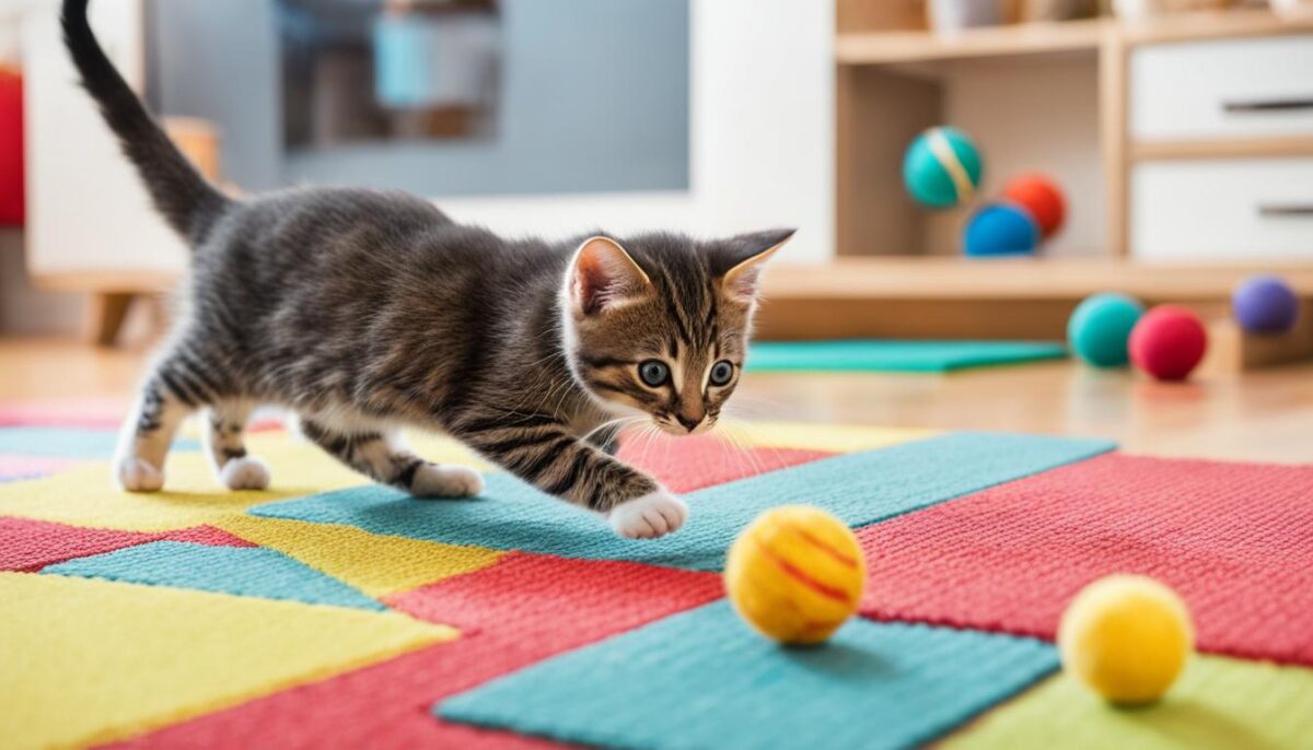 Cat play and training