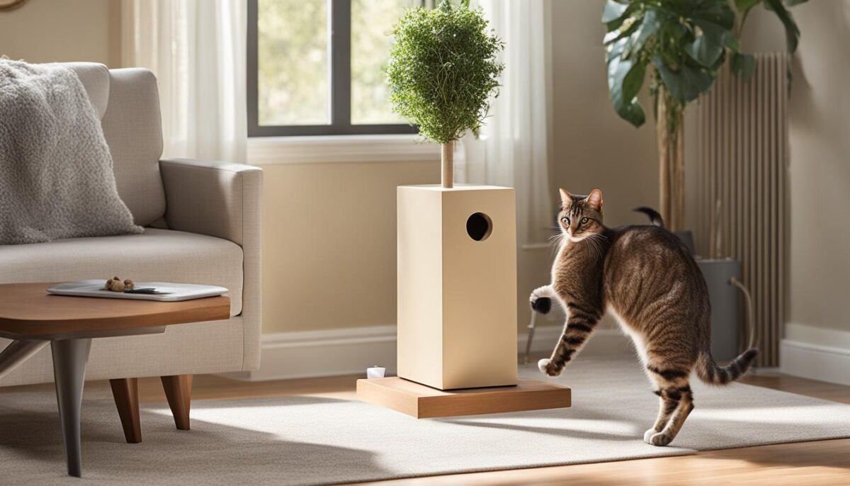 Scratching Post and Litter Box for Cat Training