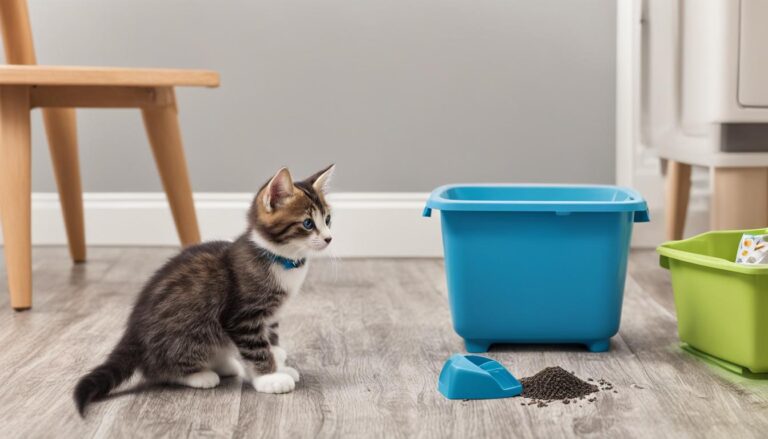 Toilet training a kitten