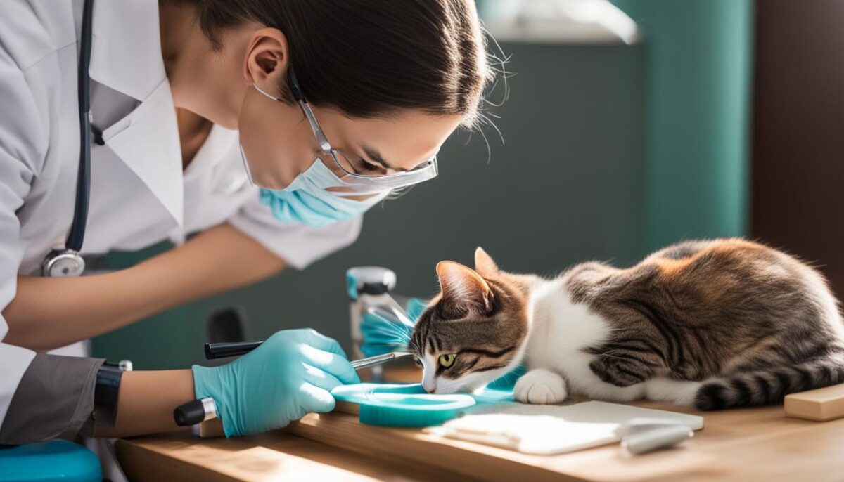 Veterinary care for diagnosing cat acne